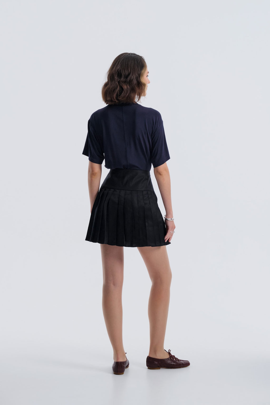 Fetovaia Noir Pleated Skirt